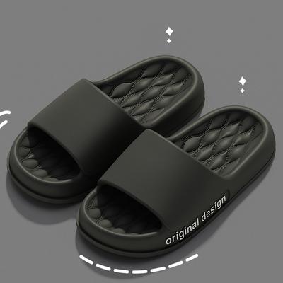 Smile Pop Летние женские шлепанцы Повседневные пляжные шлепанцы Однотонные домашние женские сандалии Модные шлепанцы из ЭВА для дома, ванной комнаты, противоскользящая обувь