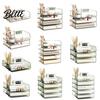 Acrylic File Organizer Clear Tray 1/2/3/4/5 Tier Paper Ducument Document Holder Storage Box Stackable Office Supplies Desk Rack Compact