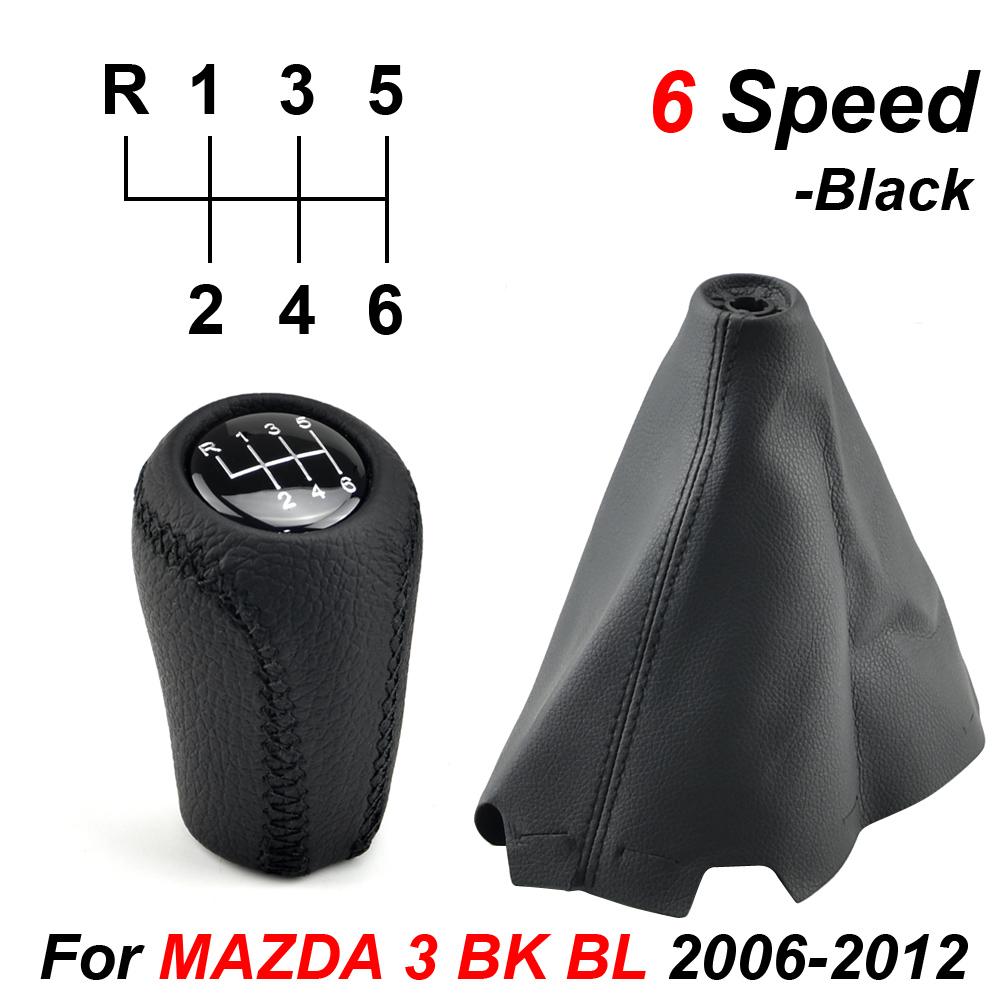Ручка переключения передач 5/6 скоростей для MAZDA 3 BK BL 5 CR CW 6 II GH CX-7 ER MX-5 NC III MT, кожаный рычаг, рукоятка, хедболл