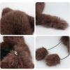 Women Little Raccoon  Thickened Warm Windproof And Cold Tail Imitation Fox Fur  Fur Hat