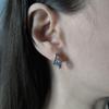 Серебряные серьги с фианитами (2207832)