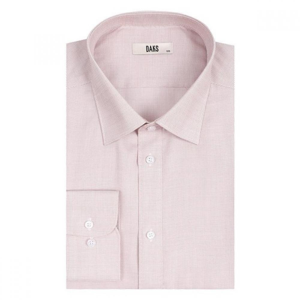 DakS Men S Pin Check Regular Fit Long Sleeve Shirt dmp1Shdl122w1