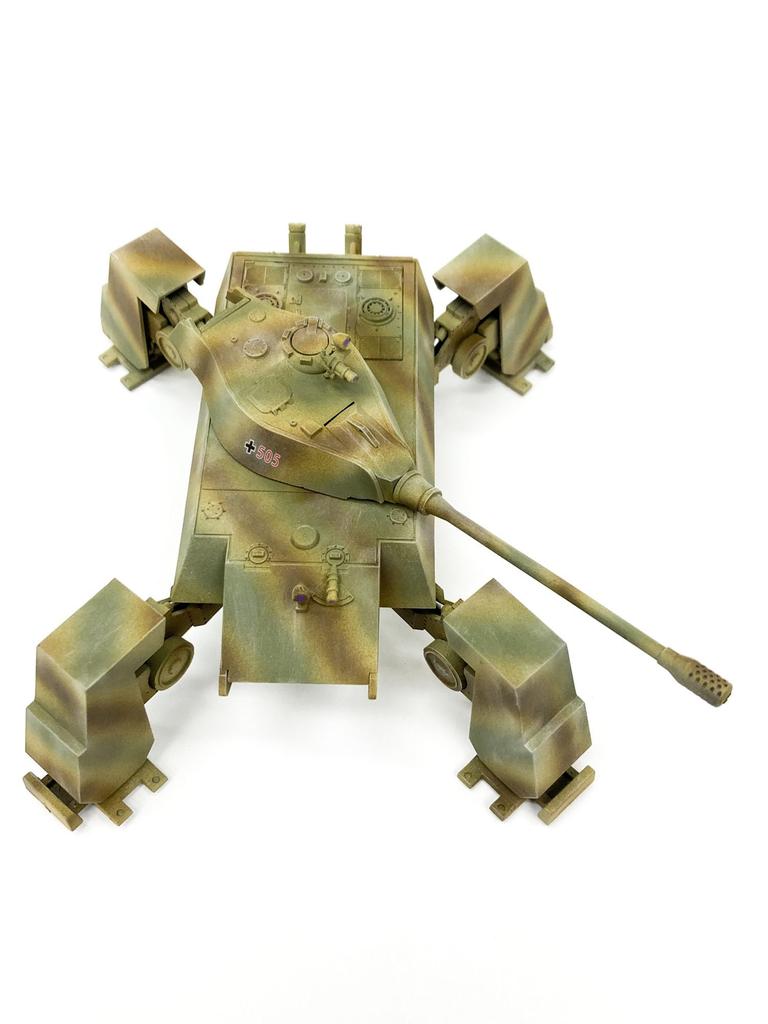 Rocket Models German Type Tusk Turret G with Operation January Plastic Model Kit 47062 1/72 Biela-Füssler Ausf. 12.8cm Gun, Typhoon, 1942, (Tank)