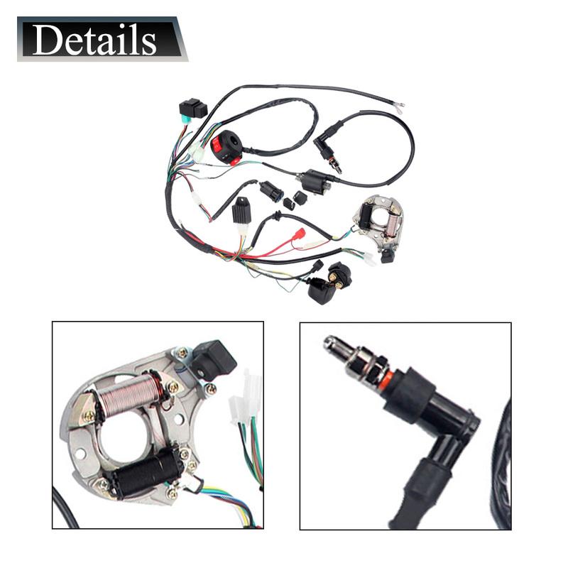 Complete Electrics Wiring Harness CDI Coil For Kawasaki KLX Chinese Dirt Bike ATV QUAD 49cc 50cc 80cc 90cc 100cc 110cc 125cc