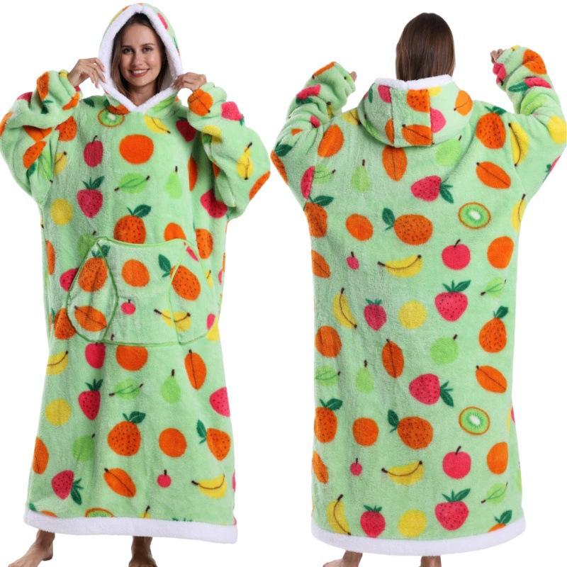 Осенне-зимний спортивный и досуговый теплый ТВ-плед для пожилых женщин, плюшевый, удобный, мягкий халат, теплый пушистый халат