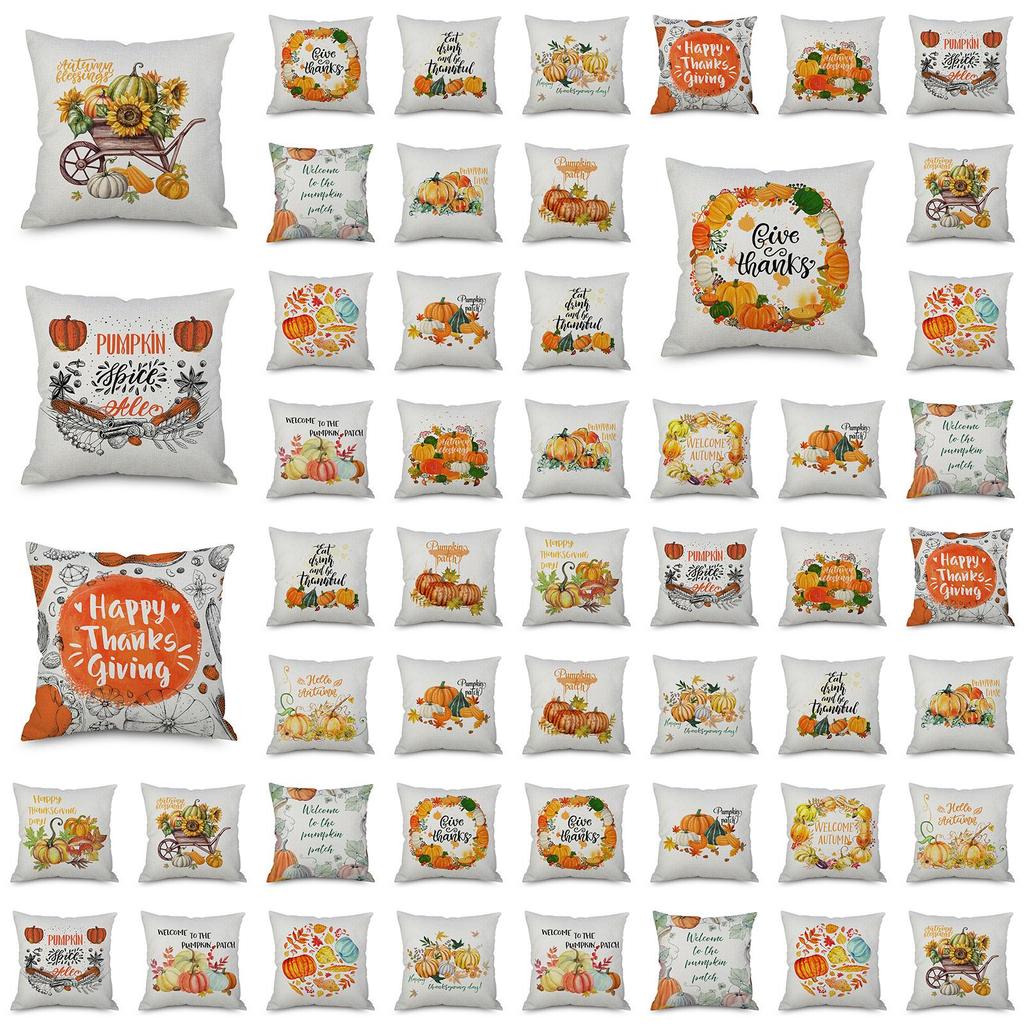 Artistic Thanksgiving Pumpkin Cushion Cover For Cozy Home Decoration