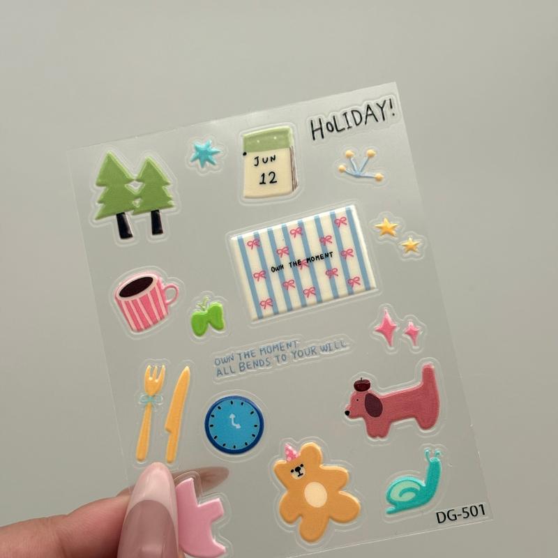 1 лист 3D эпоксидной смолы прозрачные наклейки милый мультяшный черный кот желе рельефная наклейка DIY чехлы для телефонов ноутбуки планшеты декор