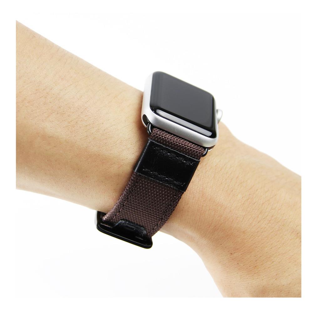 Нейлоновый + кожаный ремешок для Apple Watch Series 6 5 4 3 se iWatch ремешок 38 мм 42 мм браслет Apple Watch Serie 3 4 se 6 40 мм 44 мм ремешок