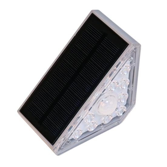 Solar Step Light Super Bright Auto On/Off Rechargeable Easy Installation Warm Ambiance Outdoor IP68 Waterproof Solar-powered Deck Light
