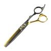 Fcg-98 Black And Gold Tiger Head Cover Hairdressing Scissors Straight Cutting Teeth Cutting Thin Cutting Hair Salon Special Foreign Trade Explosion