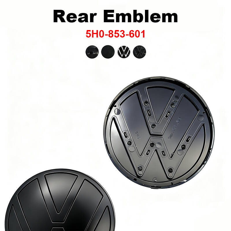 rsq1 VW Car Styling Front Logo Grille Badge Trunk Badge Car Replacement Accessories For Volkswagen Polo 2019 2020 2021 2022 2023 2024