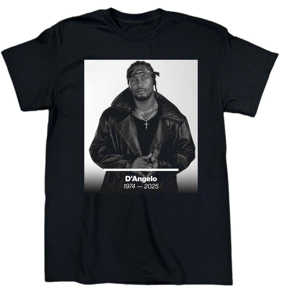 NEW D#039;Angelo 1974 2025 Short Sleeve Cotton Black T Shirt S5XL AG794 Unisex T-Shirt