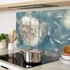 Glass Decorative Snack Serving Boards Dandelion 2x40x52 cm