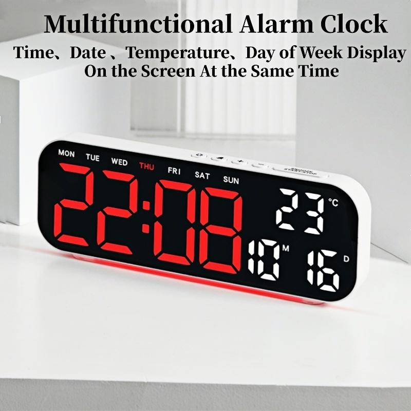 Цифровой будильник с питанием от USB с RGB подсветкой настроения, ТЕМПЕРАТУРА, ДАТА, 2 будильника, повтор, настольные часы, 12/24-часовой формат, автоматическая регулировка яркости, таймер, обратный отсчет, светодиодные часы