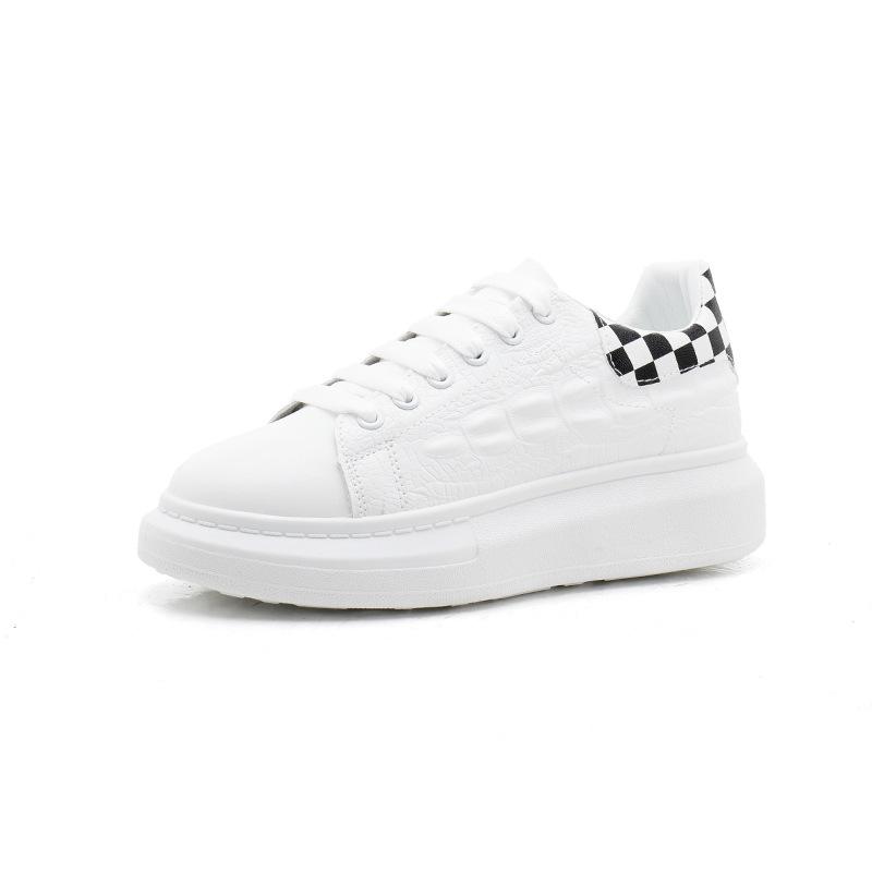 Spring New Small White Shoes Women Often Sell Korean Version Thick Bottom Casual Crocodile Leather Student Shoes All-match