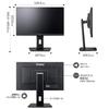 iiyama Monitor Display inch 2560 x 1440 IPS method Height adjustment Angle adjustment Vertical rotation DisplayPort HDMI USB hub x 3 3 year warranty