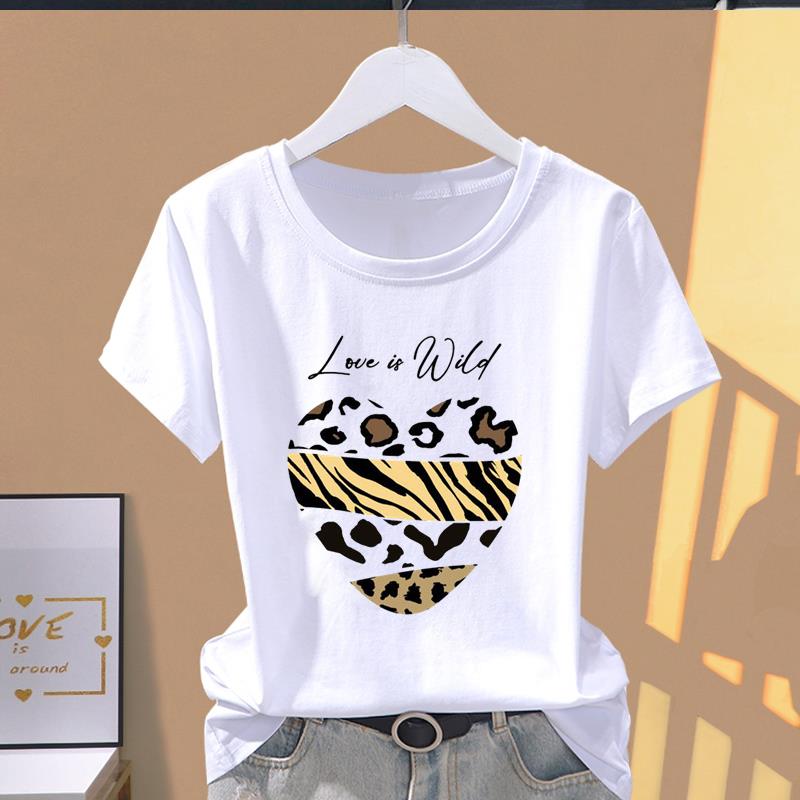 (Asian Size) Graphic Tee T Clothing Flower Trend Watercolor Cute Casual Fashion Print Female Casual Women's Top Short Sleeve T-shirt