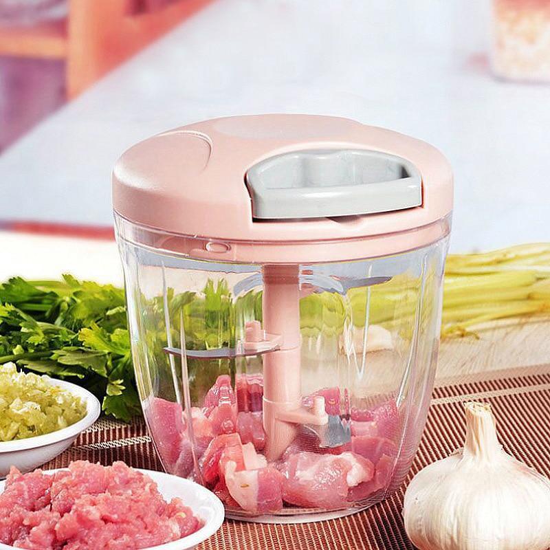 500/900ML Garlic Chopper Meat Grinder Manual Rotate Vegetable Slicer Fruit Kitchen Garlic Tool Kitchen Gadget Blenders