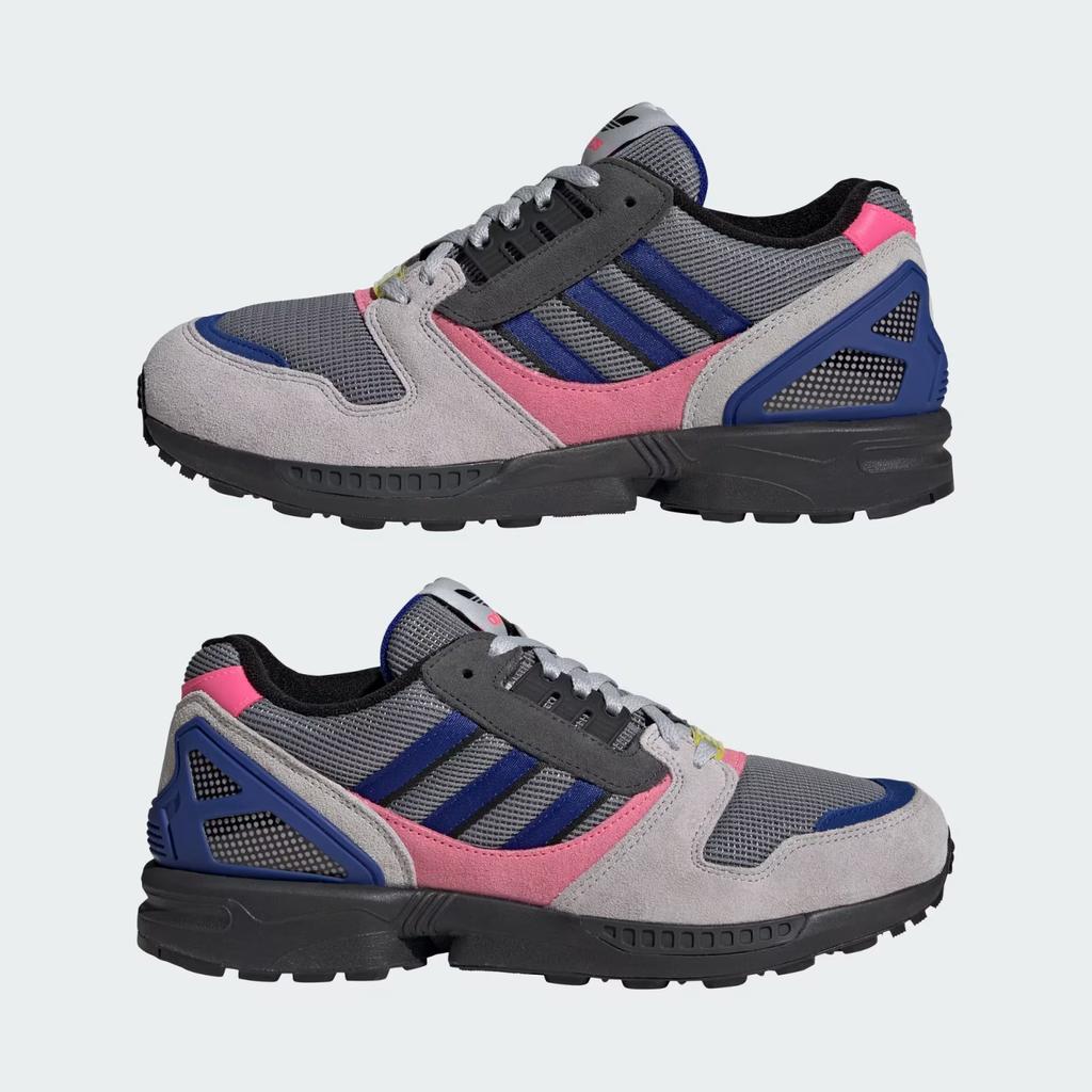 KI1377 adidas ZX 8000 Серый Три Полупрозрачный Синий Яркий Розовый (Мужской)