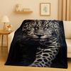 Cheetah Leopard Beast Flannel Blanket,Ultra Soft Warm Plush Throw for Home Bedroom Bed Sofa Cover Office Travel Camping Picnic