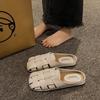 Модные тапочки Baotou Flat Slippers 2024 Летние новые женские туфли однотонные повседневные плетеные мюли тапочки бежевые слипоны пляжные сандалии шлепанцы