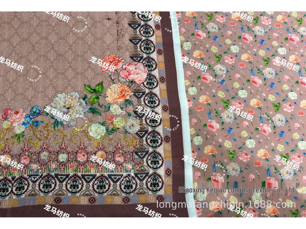 Корейская бархатная ткань с цифровой печатью для шарфов