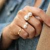 Shoot Party Adjustable Size Imitation Pearl Finger Ring Fashion Accessories Opening Ring Jewelry