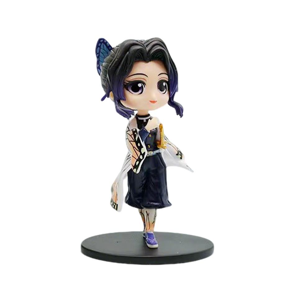 Demon Slayer 8Pcs/Set Q Version Figures Tanjiro Nezuko Rengoku Mitsuri PVC Collectible Model Toy Gift for Anime Fans