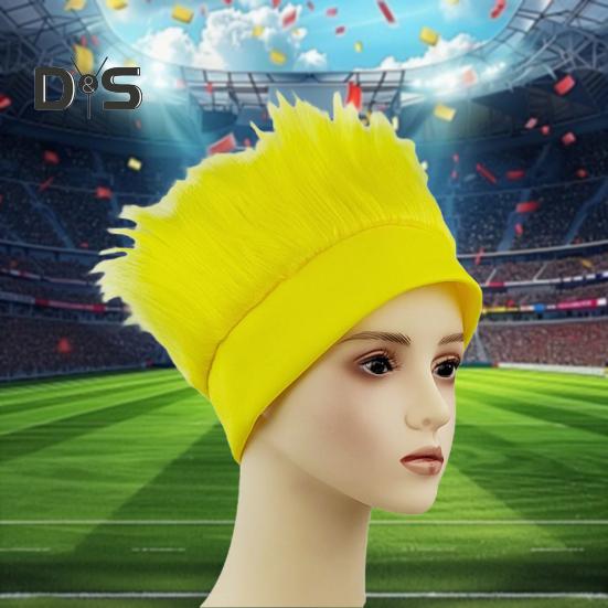 Hairy Costume Headband Empty Top Design Headband Wig Decor Elastic Soft Headgear Ball Fan Hair Accessory