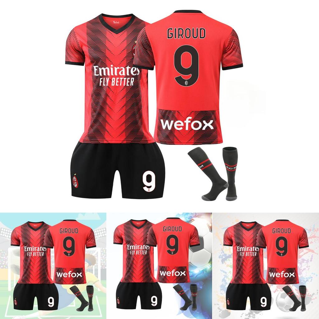 2324 Комплект домашней формы на новый сезон №. 9 Жиру №17 Лео №11 Ибра №19 Тео Футбольная форма