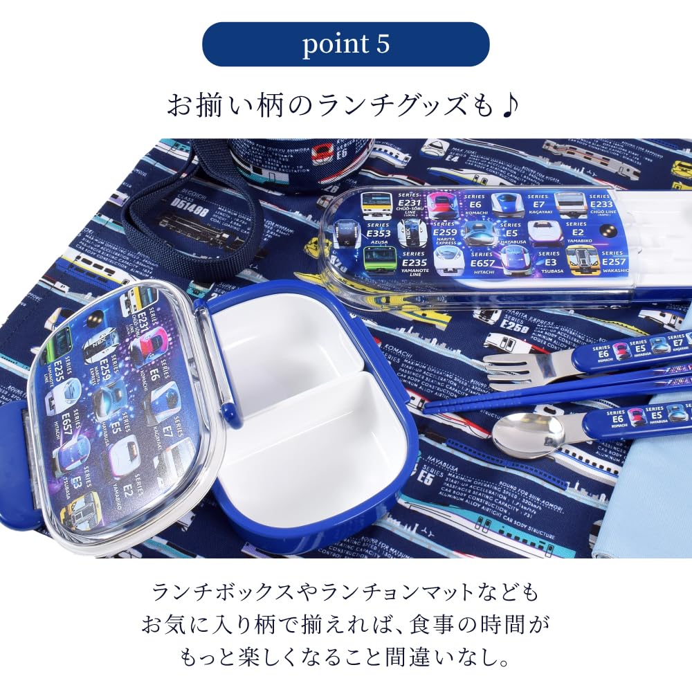 COLORFUL CANDY STYLE Cutlery Chopsticks Spoon Fork Lunch Goods Trio Set Train Face Collection East Japan Commercialization Licensed Made In Japan Boys