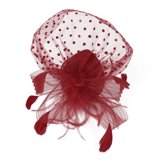 Feather Mesh Top Hat Headband Easy To Wear Style Headgear Daily Party Matching Lady Hair Accessories