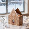 Christmas Gingerbread House Gift Box Small Christmas Candy Boxes for Cookies Chocolates Treats 3D House Shaped Paper Box for Holiday Party Favors