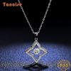 Tancision S925 стерлингового серебра Муассанит Роскошное индивидуальное ожерелье с подвеской женское классическое ожерелье прилив вечерние подарок