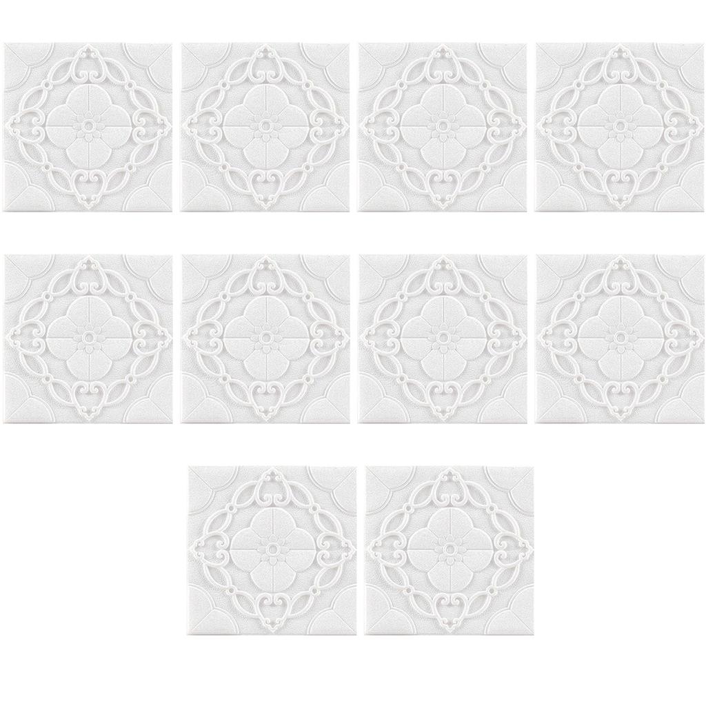 10 штук Самоклеящиеся потолочные плитки Водонепроницаемая пенопластовая панель для DIY домашнего декора 3D пенопластовая наклейка на стену