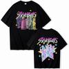 Kpop Охотники на демонов Фанмерч Мира Руми Зои Хантрикс Футболка Летние Графические Футболки Подарок для фанатов Мужчины Женщины Повседневные Хлопковые Футболки Оверсайз