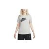 Sportswear Essentials Logo Print Crew Neck T-Shirt Women Tops Light-Gray DX7906-063