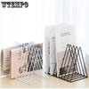 T-riangle Shaped Book  Metal Iron Storage Record Rack Magzine Holder Multifunction Desk Record Home Office Organizer