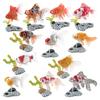 Simulation Ornamental Fish With Base Model Mini Goldfish Koi Set Marine Animal Static Ornament Toy