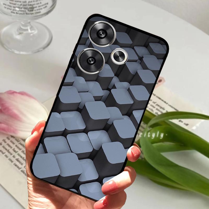 Чехол для POCO F6 Pro 5G Чехол POCOF6 Ударопрочный Мягкий ТПУ Силиконовый Чехол для Телефона Для Xiaomi POCO F6 Pro Capa F 6 Мультяшный Матовый Бампер
