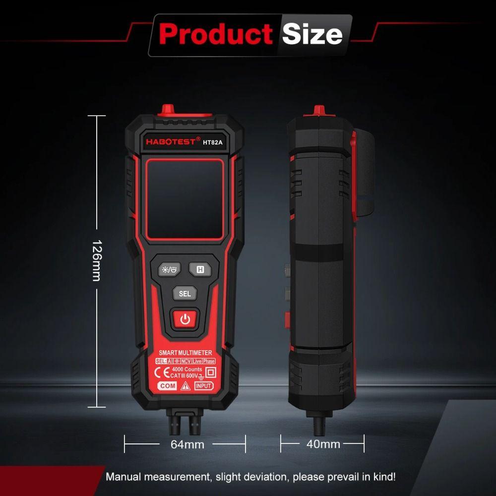 600V Auto Range Multimeter High Precision NCV Multimeter Portable TRMS Multimeter