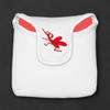White Magnetic Spider Embroidery Golf Club Square Mallet Putter Head Cover 1Pcs