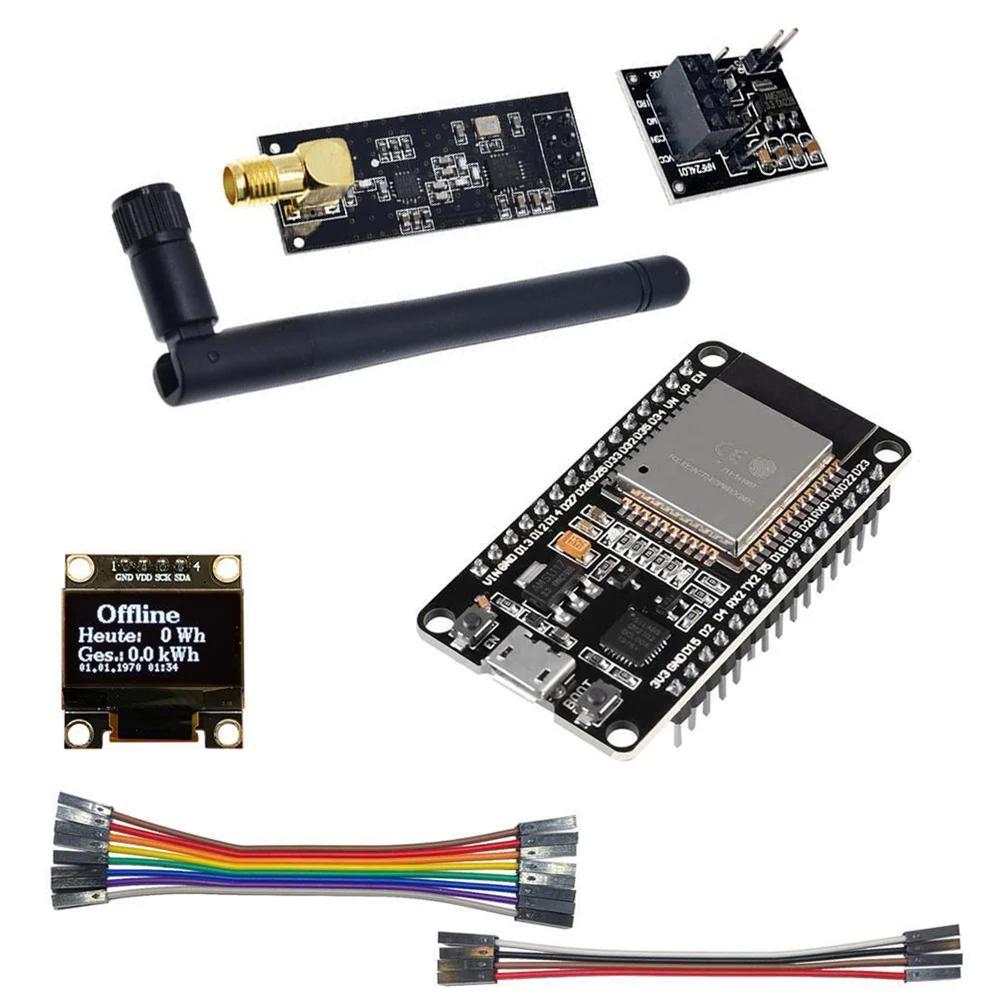 Открытый DTU Для Hoymiles DIY Комплект Дисплей Для ESP32 Для NRF24L01 Разъем для Антенны Кабель Домашний Ремонт Электротовары