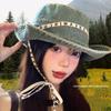 Big Brimmed Denim Bucket Hat Letter Sunscreen Hat Retro Jeans Fisherman Hat  Travel