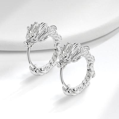 Серьги года Бенминга с узором дракона, застежка для ушей, уникальный дизайн, пряжка для ушей в стиле дракона, новые китайские серьги