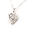 [K6309] - White 'Love' Silver Necklace