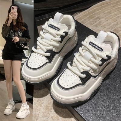 Женские спортивные туфли на небольшой платформе, увеличивающие рост, новая осенняя универсальная повседневная обувь