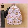 Capybara Printting Cartoon Backpack School Bag For Cute Kids Gift Breathable
