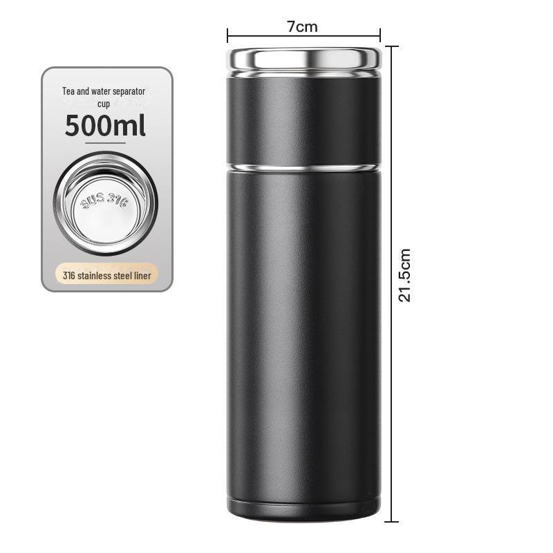 Компактная термокружка для заваривания чая из нержавеющей стали 316 - портативная конструкция с разделением воды для мужчин и женщин, идеальный подарок
