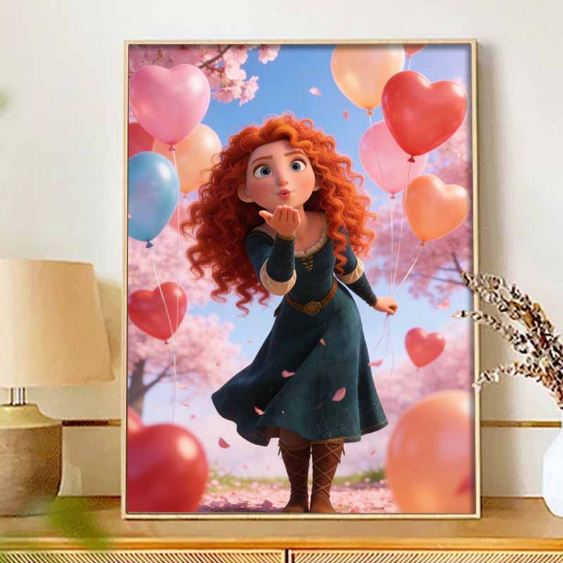 Disney Набор для алмазной мозаики Без рамки Смелая Мерида С шарами Классический стиль Декор для дома Рукоделие, Идеальная идея для подарка